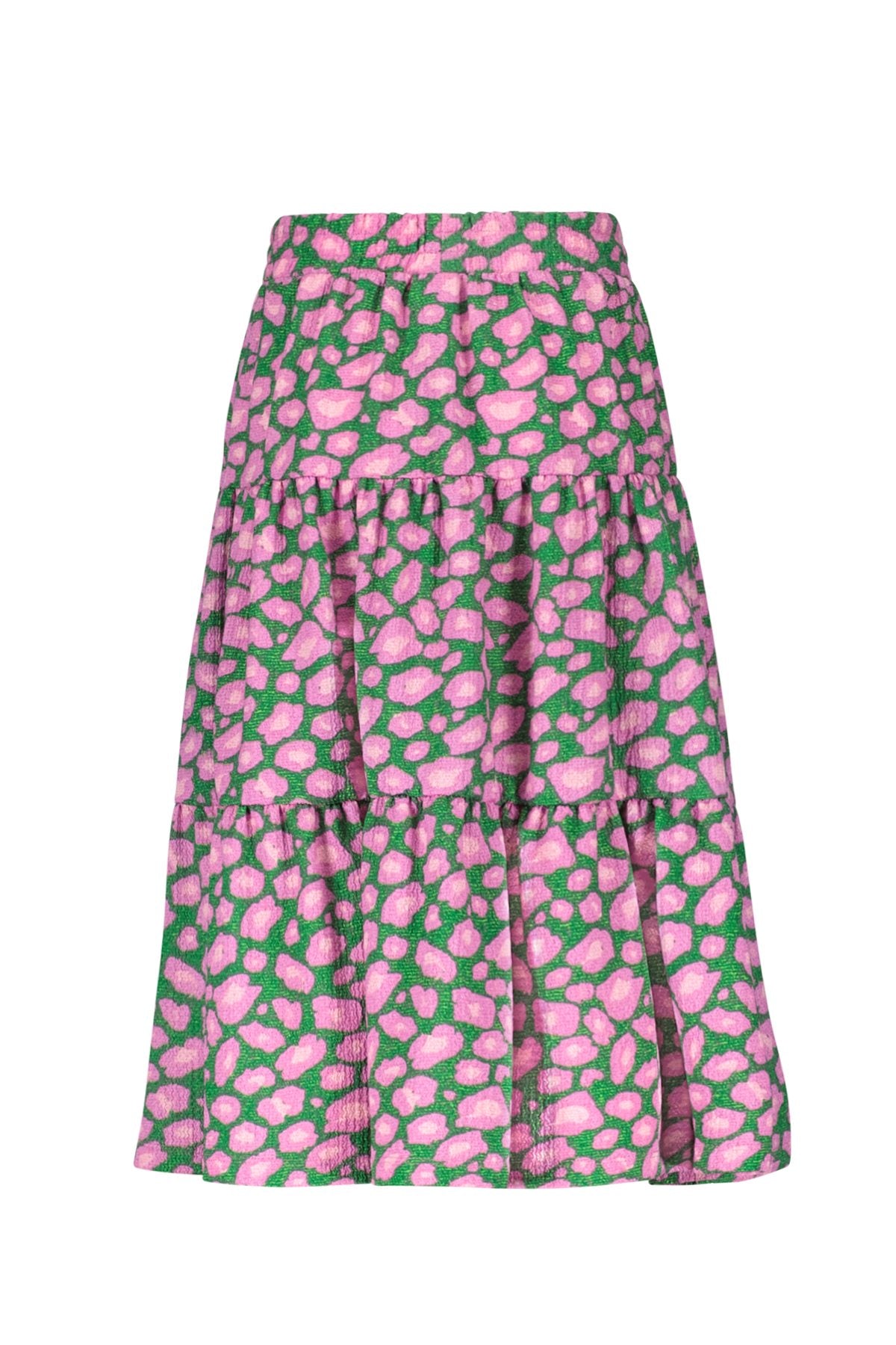 Rosa-grön prickig kjol